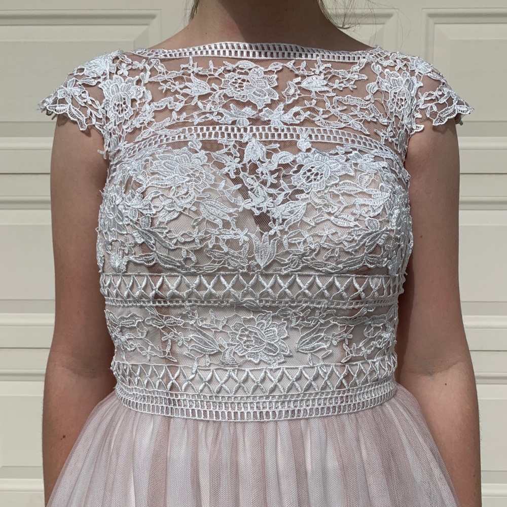Mary’s Bridal Champagne Lace Sheer Wedding Dress - Picture 6 of 15